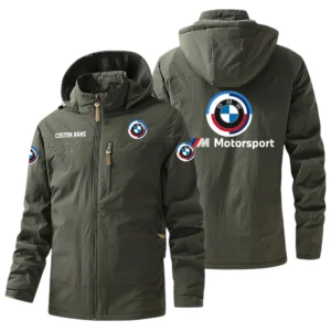 BMW M Motorsport Windbreaker Jacket Hooded, Warm Lining Waterproof Outdoor Running Jacket For Men, Custom Name HIHI280225Y17WO88BMM