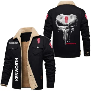 Kenworth Exclusive Logo Fleece-lined Thick Jacket, Fur Lapel Collar Warm Custom Name TN170325Y10FLJCT1KEN