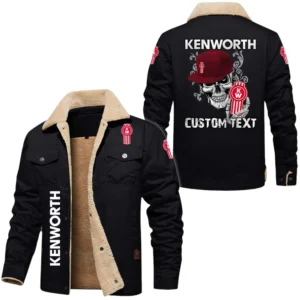 Kenworth Exclusive Logo Fleece-lined Thick Jacket, Fur Lapel Collar Warm Custom Name TN170325Y10FLJCT3KEN