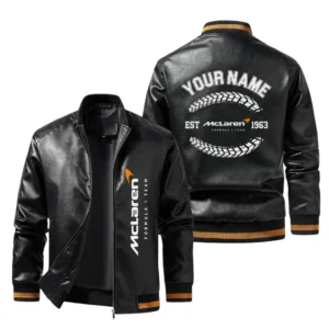 Vintage McLaren Racing Limited Jacket Est 1963, Classic Ribbed Collar and Striped Cuffs, Custom Name HIDI270225Y12LJ93MRL