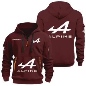 Alpine Half Zip Hoodie, Sports Hooded Multi-Pocket, Custom Name HIDI010325Y25QZ2HALP