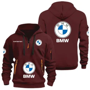 BMW Half Zip Hoodie Style Sports Hooded Multi-Pocket, Custom Name HIDI030325Y25QZ2HBMW