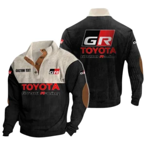 Toyota Gazoo Racing Knitted Ribbed Corduroy Sweatshirt Mid Stretch Stand Collar Pullover Sweater Custom Text HG170325Y32RCSCT1TGR