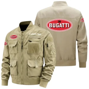 Bugatti Exclusive Logo Jacket x Baseball Collar Style Multiple Pocket Men’s Hiking Outdoor Jacket, Custom Name HIHI150325Y40JCXBUG