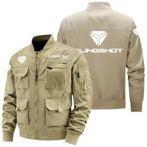 Slingshot Exclusive Logo Jacket x Baseball Collar Style Multiple Pocket Men’s Hiking Outdoor Jacket, Custom Name HIHI170325Y40JCXSLS