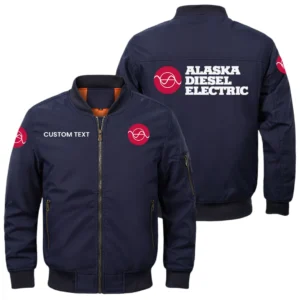 Alaska Diesel Electric Exclusive Logo Men Bomber Jacket Windproof Coat Multi Pockets, Custom Name HIDI310325Y51BJ2ADE
