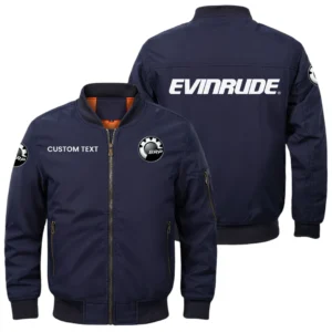 Evinrude Exclusive Logo Men Bomber Jacket Windproof Coat Multi Pockets, Custom Name HIDI310325Y51BJ2EOM