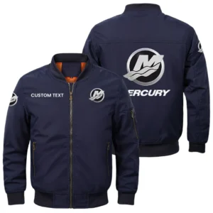 Mercury Marine Exclusive Logo Men Bomber Jacket Windproof Coat Multi Pockets, Custom Name HIDI310325Y51BJ2MEM