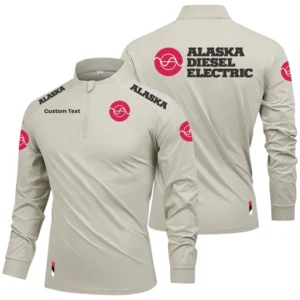 Alaska Diesel Electric Limited 2025 Long Sleeve Shirt, Stand Collar Quarter Zip-up Custom Name HIDI100425Y49LMT05ADE