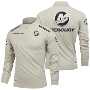 Mercury Marine Limited 2025 Long Sleeve Shirt, Stand Collar Quarter Zip-up Custom Name HIDI100425Y49LMT05MEM