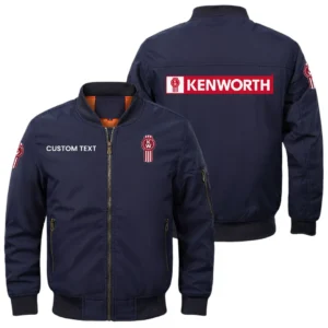 Kenworth Truck Exclusive Logo Men Bomber Jacket Windproof Coat Multi Pockets, Custom Name HIDI010425Y51BJ2KET
