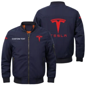 Tesla Semi Exclusive Logo Men Bomber Jacket Windproof Coat Multi Pockets, Custom Name HIDI010425Y51BJ2TLS
