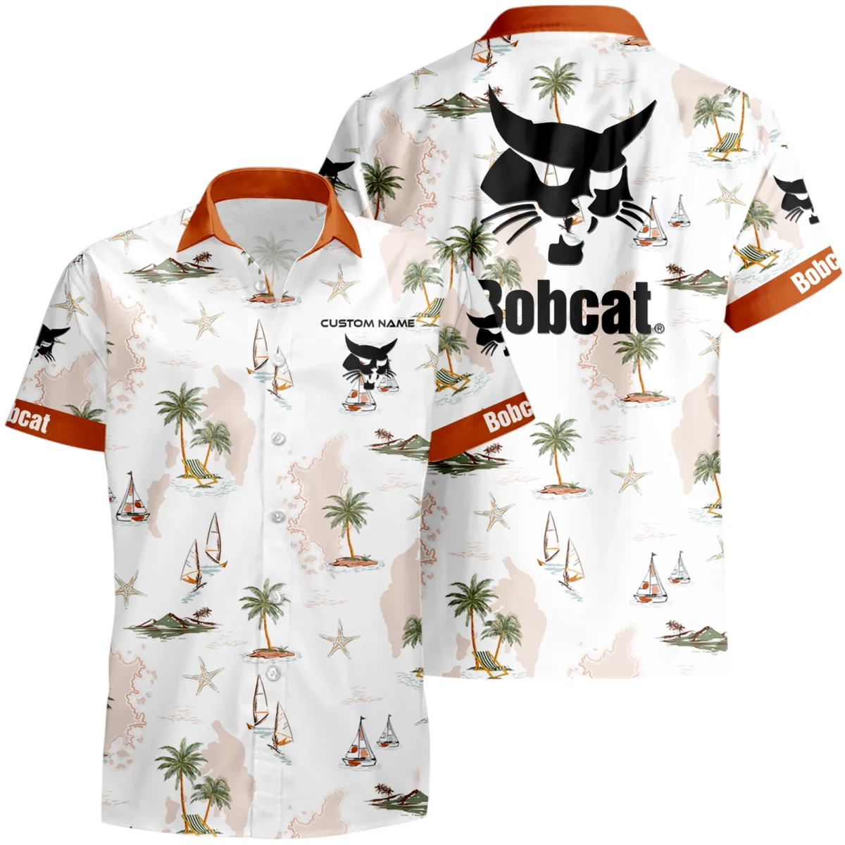 Bobcat Hawaiian Shirt x T-Shirt Full Set Limited 2025 All Over Print, Custom Name HIDI160425Y7HWLS3BOC