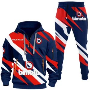 Bimota Half Zip Hoodie x Long Pants Set All-over Print, Custom Name HIHI190525Y26QZ3HBIM