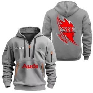 Audi Half Zip Hoodie, Sport Hooded Multi-Pocket, Custom Name TN260525Y25QZ2HCT1AUD