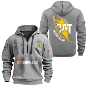 Caterpillar Half Zip Hoodie, Sport Hooded Multi-Pocket, Custom Name TN260525Y25QZ2HCT1CAT