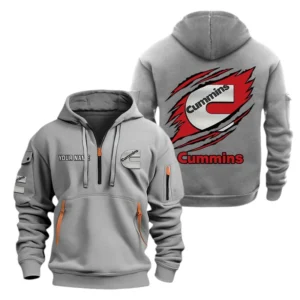 Cummins Half Zip Hoodie Sport Hooded Multi-Pocket Custom Name TN280525Y25QZ2HCT1CUM