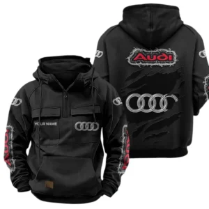 Audi Quarter Zip Hoodie, Sports Hoodie Multi-Pockets, Custom Name TN240525Y41HJRCT3AUD