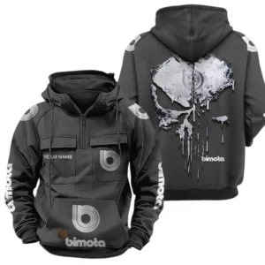Bimota Quarter Zip Hoodie, Sports Hoodie Multi-Pockets, Custom Name TN240525Y41HJRCT2BIM