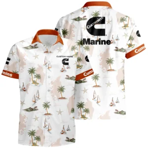 Cummins Marine Hawaiian Shirt x T-Shirt Full Set Limited 2025 All Over Print, Custom Name HIDI070525Y7HWLS3CUM