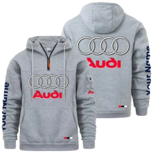 Audi Quarter Zip Pullover Hoodie Custom Name