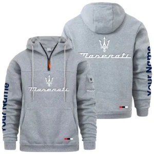 Maserati Quarter Zip Pullover Hoodie Custom Name