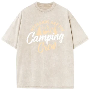 Weekends Are For Camping Crew Washed Tshirts Gift For Fan