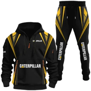Caterpillar Half Zip Hoodie x Long Pants Set All-over Print, Custom Name