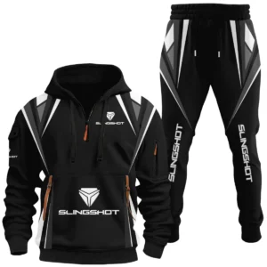 Slingshot Half Zip Hoodie x Long Pants Set All-over Print, Custom Name