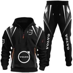 Volvo Half Zip Hoodie x Long Pants Set All-over Print, Custom Name