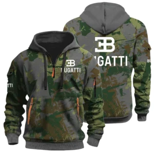 Bugatti Half Zip Hoodie All Over Prints Sports Hoodie Style Custom Name