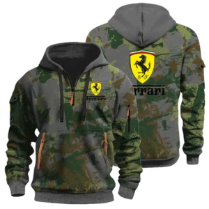 Ferrari Half Zip Hoodie All Over Prints Sports Hoodie Style Custom Name