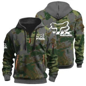 Fox Racing Half Zip Hoodie All Over Prints Sports Hoodie Style Custom Name
