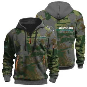 Mercedes-AMG Petronas Racing Half Zip Hoodie All Over Prints Sports Hoodie Style Custom Name