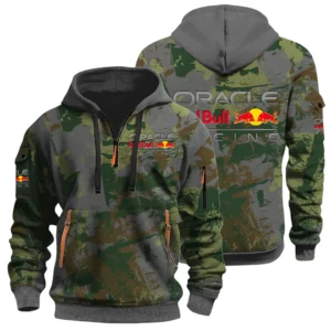 Oracle Red Bull Racing Half Zip Hoodie All Over Prints Sports Hoodie Style Custom Name