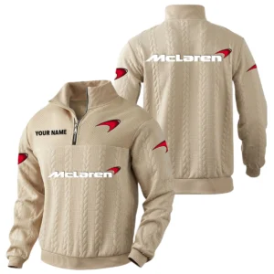 McLaren Quarter-Zip Sweatshirt Stand Collar Custom Name