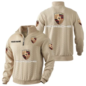 Porsche Quarter-Zip Sweatshirt Stand Collar Custom Name