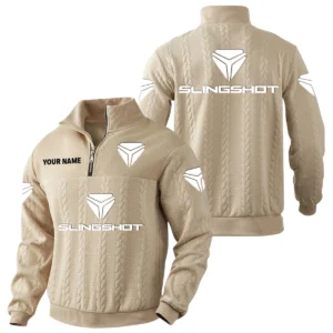 Slingshot Quarter-Zip Sweatshirt Stand Collar Custom Name